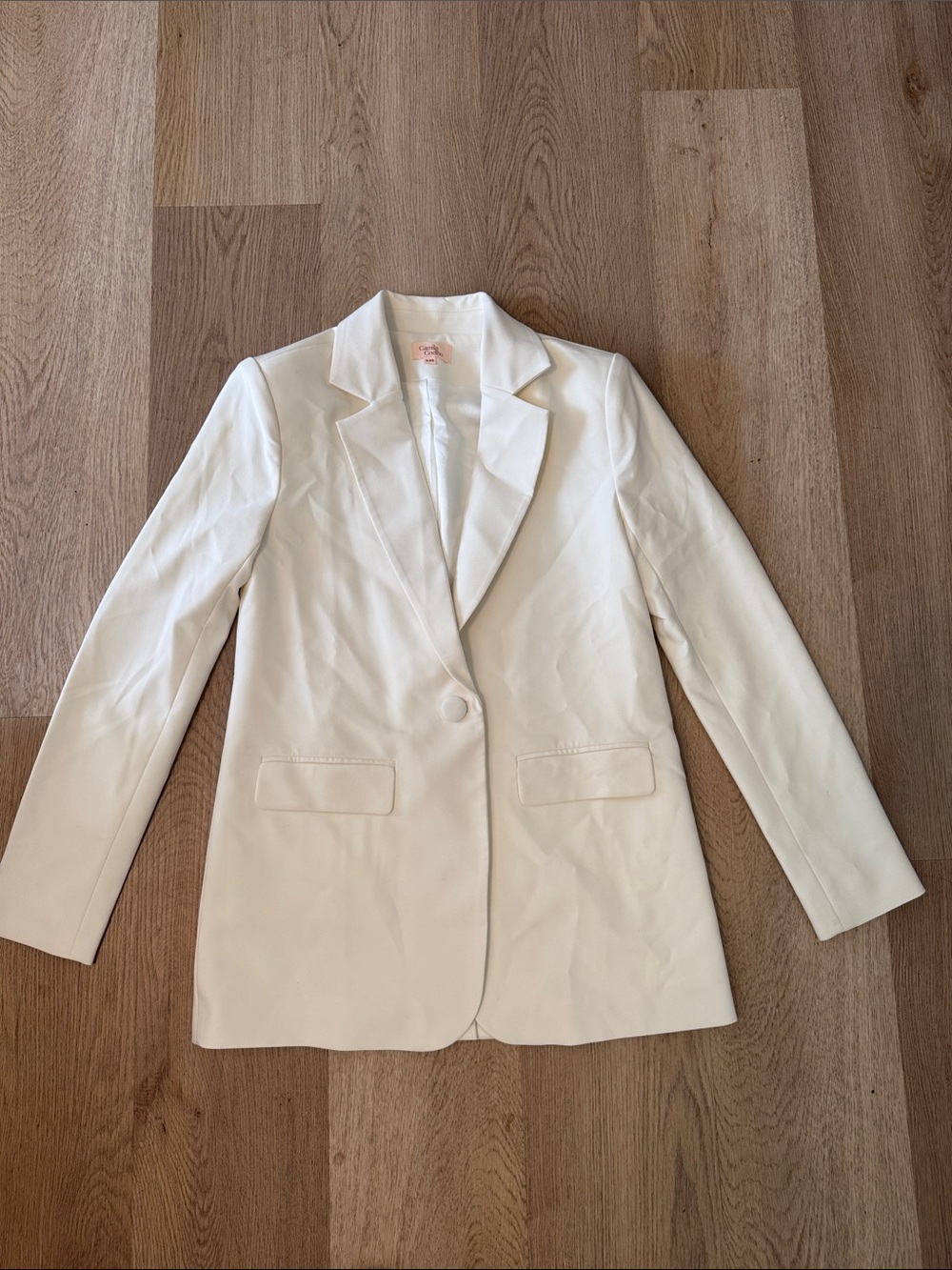 REVOLVE Women's Cream Single-Button Blazer